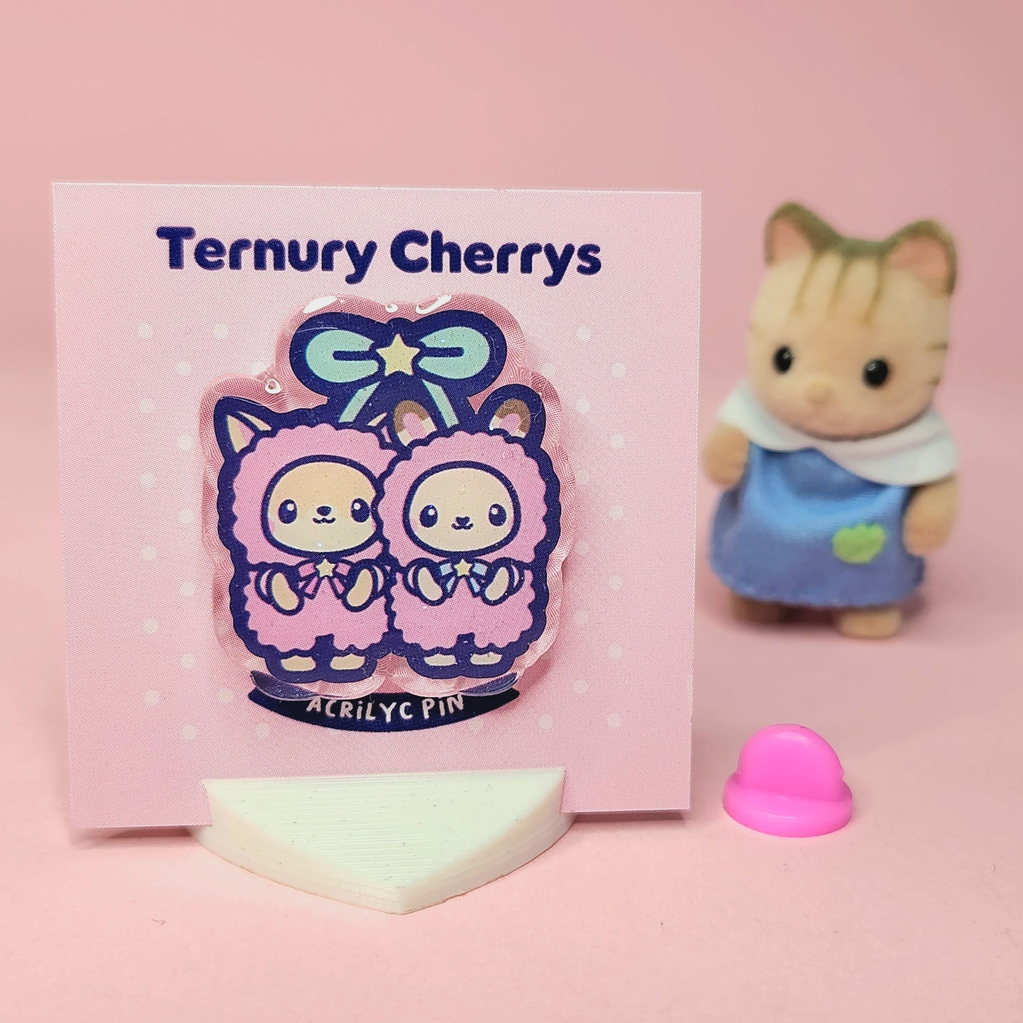 Pin acrílico glitter Cherrys