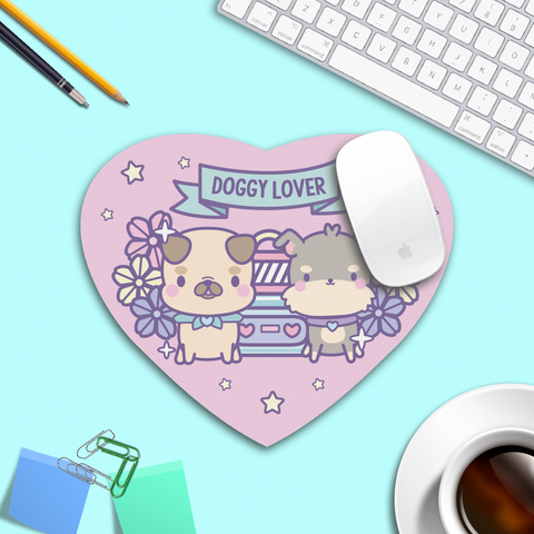 Mousepad de corazón Doggy Lover