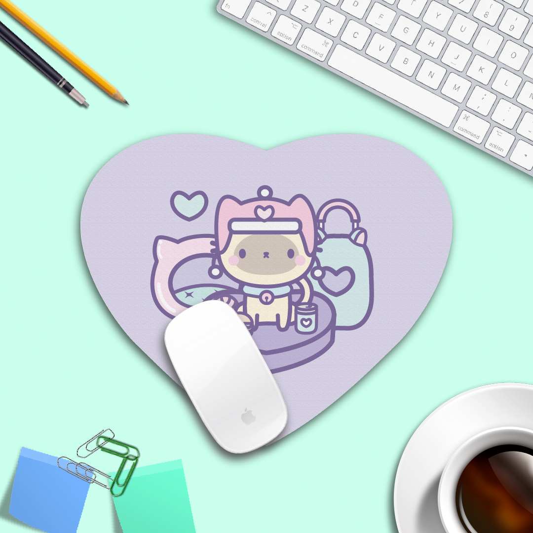 Mousepad de corazón Kitten
